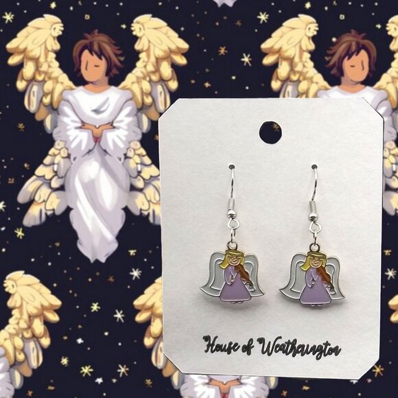 Handcrafted Angel Earrings - Picture 1 of 3